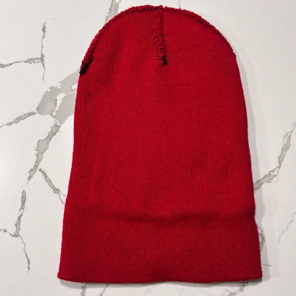 Men's Women's Pair Unisex Soft Knit Winter Acrylic Beanie Hat Cap OS Green Red